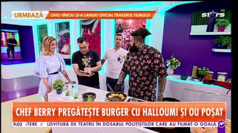 Reţeta lui Chef Berry - Star Matinal: Burger cu halloumi și ou poșat