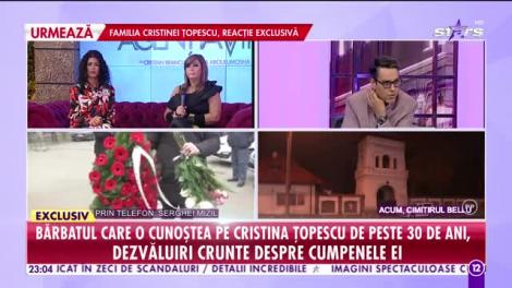 Serghei Mizil, despre moartea Cristinei Ţopescu: "Nu poate fi vorba de sinucidere"