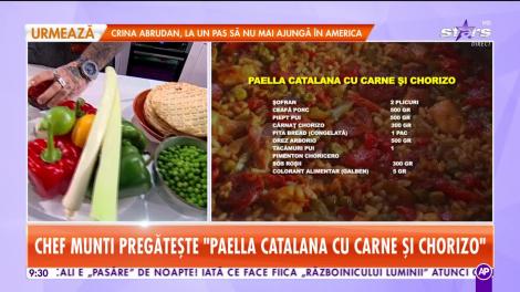 Reţeta lui Chef Munti de la Star Matinal: Paella catalana cu carne şi chorizo