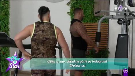 Like a Star. Alex, noul concurent, și Cătălin se antrenează intens la sala de forță