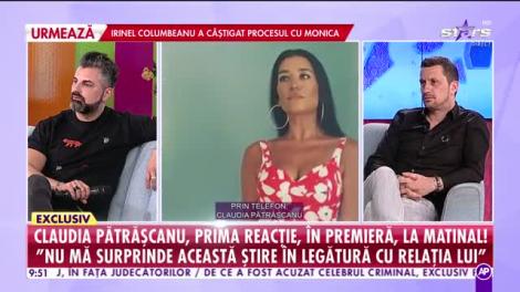 Claudia Pătrăşcanu, prima reacție la adresa lui  Gabi Bădălău, la Star Matinal: Nu mai există nicio șansă de împăcare
