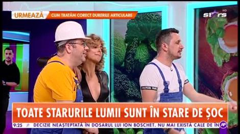 Star Matinal. Flick și Popescu fac glume de șantier: Roxana, pot să-ți dau o amorsă? Ține-mi ciocanul, te rog!