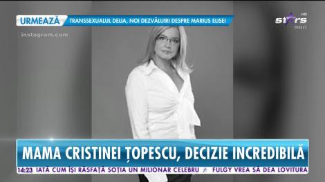 Mama Cristinei Ţopescu, decizie incredibilă. Ce are de gând să facă cu hainele și bijuteriile jurnalistei