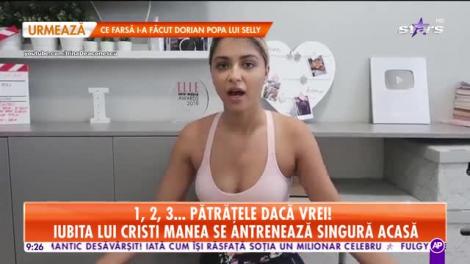 Star Matinal. Iubita lui Cristi Manea se menţine într-o formă de zile mari. Tânăra face antrenamente ca să-l cucerească pe fotbalist