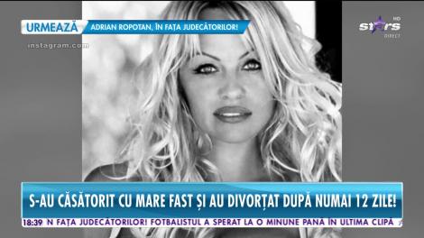 Star News. Pamela Anderson şi soţul milionar, divorț după 12 zile