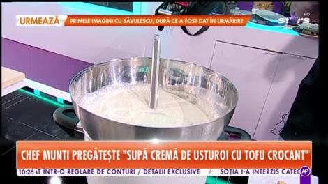 Reţeta lui Chef Munti de la Star Matinal: Supă cremă de usturoi cu tofu crocant