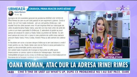 Star News. Oana Roman, atac dur la adresa Irinei Rimes. Cum a ajuns fiica fostului premier să o jignească pe artistă