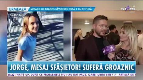 Star News. Jorge, mesaj sfâșietor. Fosta soție a luat fetița cu ea în SUA
