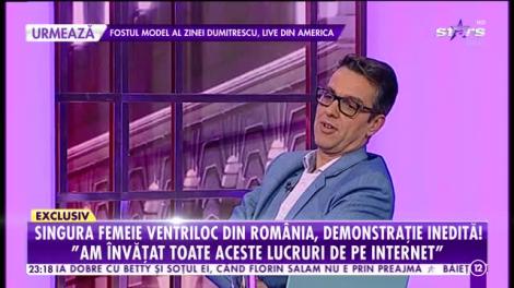 Agenția Vip. Singura femeie ventriloc din România, demonstrație inedită: Am învățat toate aceste lucruri de pe internet