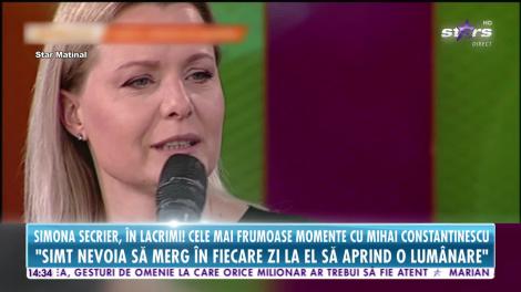 Star News. Simona Secrier, în lacrimi: Simt nevoia să merg în fiecare zi la Mihai Constantinescu să aprind o lumânare
