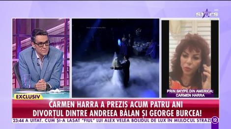A avut dreptate, din nou! Carmen Harra a prezis divorţul Andreei Bălan de George Burcea în urmă cu patru ani!