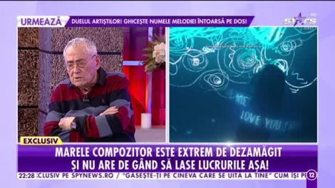 Agenția Vip. Horia Moculescu, foc şi pară după ce i-a fost tăiată pensia: Statul mi-a luat 300 de lei