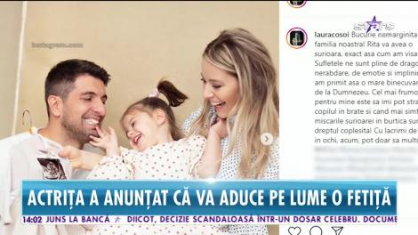 Laura Cosoi este însărcinată din nou. Vedeta a dat marea veste chiar de Ziua Mamei și a dezvăluit și sexul bebelușului