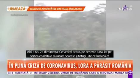 În plină criză de coronavirus, Lora a părăsit România. Unde a plecat artista