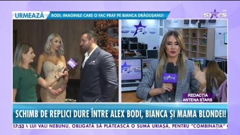 Scandal monstru între Alex Bodi, Bianca Drăgușanu și mama vedetei. Țipete, injurii și acuzații