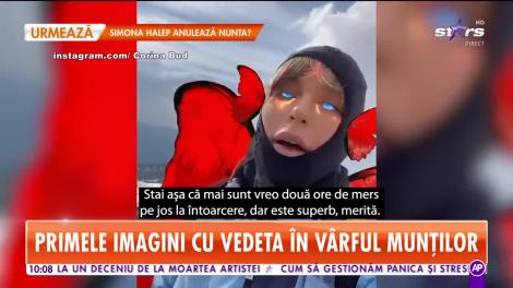 Corina Bud s-a retras cu fiul în munți