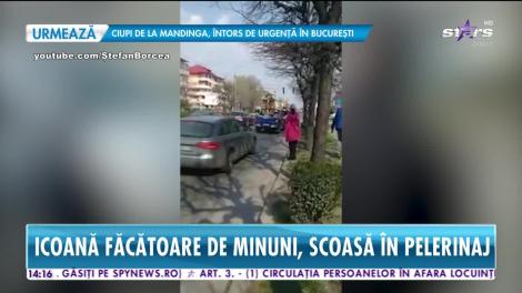 Icoană făcătoare de minuni, scoasă pe străzile din Focşani pentru a combate pandemia de coronavirus!