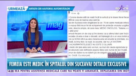 Fosta cumnată a lui Alin Gălăţescu, de profesie medic, situație șocantă în spitalul din Suceava. 92 de cadre medicale au fost confirmate cu noul coronavirus