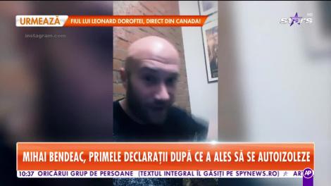 Mihai Bendeac, primele declarații după ce s-a autoizolat la domiciliu: ”Nu e ceva nou pentru mine. De 20 de ani îmi fac provizii!”