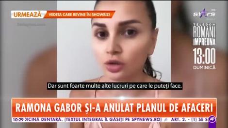 Ramona Gabor și-a anulat planul de afaceri din cauza pandemiei de coronavirus