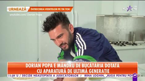 Dorian Popa e mândru de bucătăria dotată cu aparatură de ultimă generaţie