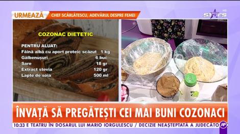 Reţeta lui Chef Munti de la Star Matinal: Cozonac cu stafide şi rahat şi cozonac dietetic