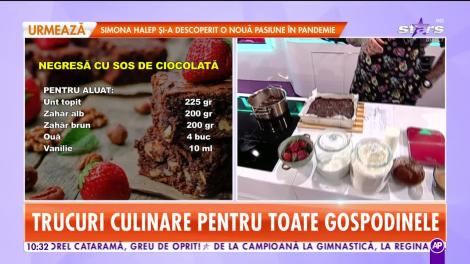 Negresă cu sos de ciocolată. Reţeta lui chef Munti de la Star Matinal