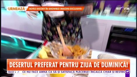 Reţeta lui Chef Munti de la Star Matinal: Plăcintă cu piersici şi îngheţată de caramel sărat