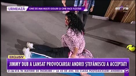 Jimmy Dub și Andrei Ştefănescu, întrecere cu mingea de fotbal