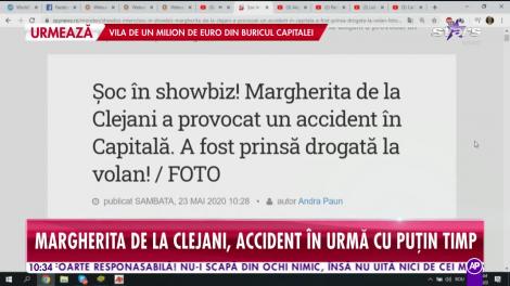 Margherita de la Clejani, accident rutier! Artista a fost depistată pozitiv pentru droguri