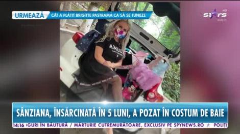 Primele imagini cu Sânziania Buruiană, gravidă