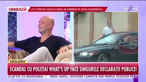 What's Up face singurele declaraţii publice după ce a ajuns din nou pe mâna poliţiei!