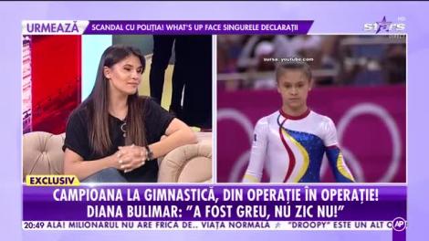 Diana Bulimar, campioană la gimnastică, din operație în operație: A fost greu, nu zic nu!