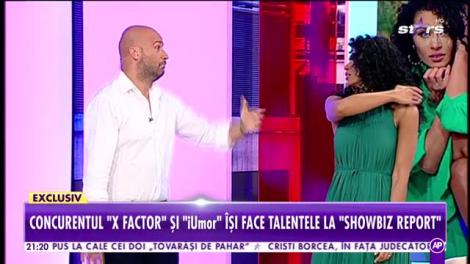 Akan Cosmin, concurentul iUmor și Xfactor, își arată talentele ascunse la "Showbiz Report"