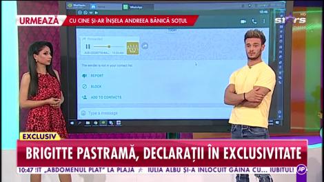 Brigitte Sfăt, declaraţii exclusive: "Nu am mâncat bătaie de la Pastramă!"