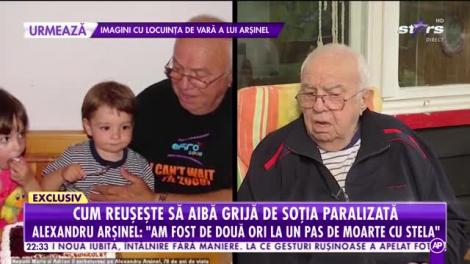 Alexandru Arșinel s-a retras la munte. Marele actor se luptă zi de zi cu boala femeii pe care o iubește
