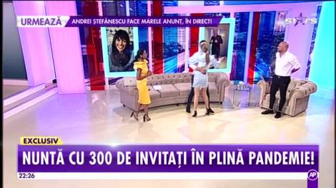 Valentin Sanfira și Codruța Filip, nuntă cu 300 de invitați în plină pandemie. Mirii dau testul pentru pasul cel mare