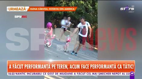 A făcut performanţă pe teren, iar acum face performanţă ca tătic! Imagini rare cu fostul fotbalist Iulian Miu