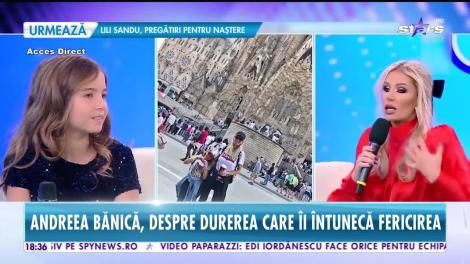 Andreea Bănică, despre durerea care îi întunecă fericirea