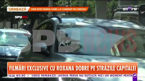 Filmări exclusive cu Roxana Dobre pe străzile Capitalei