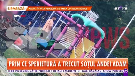 Soțul Andei Adam, sperietură de zile mari în parc