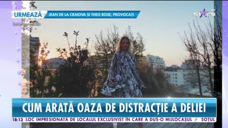 Cum arată oaza de distracție a Deliei. De pe terasa ei vede tot Bucureștiul