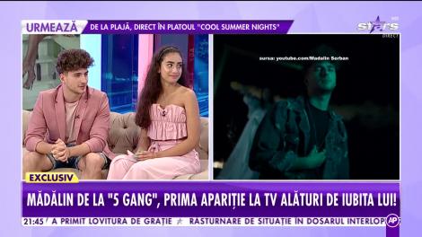 Mădălin de la 5 Gang, prima apariție la TV alături de iubita lui