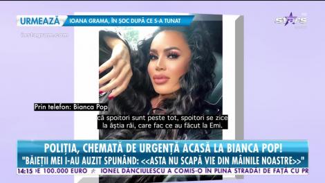 Poliţia a fost chemată de urgenţă acasă la Bianca Pop