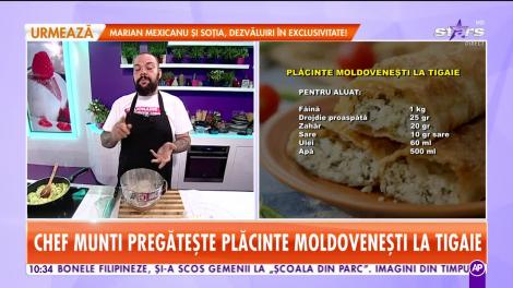 Plăcinte moldovenești la tigaie, rețeta lui Chef Munti