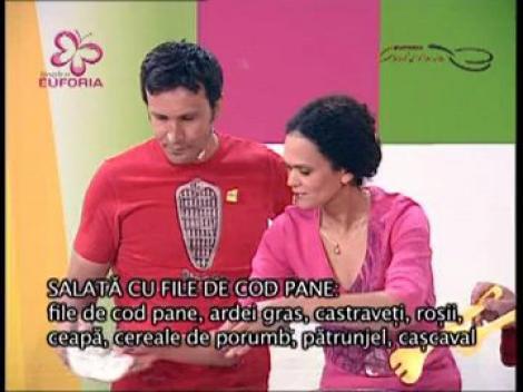 Salata cu file de cod pane