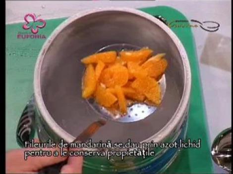 Orez salbatic cu peste si mandarine