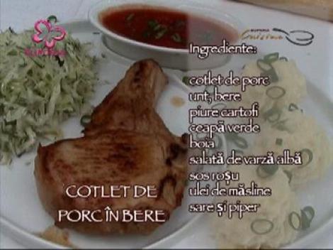 Cotlet de porc in bere