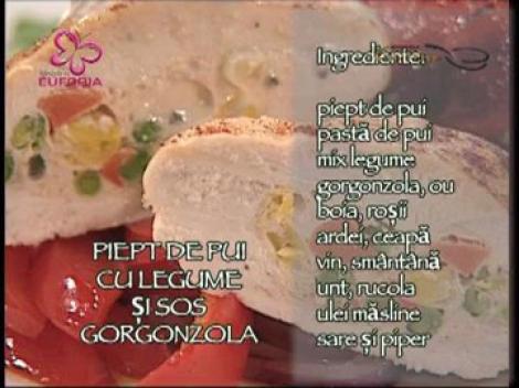 Euforia Cuisine / Piept de pui cu legume si sos gorgonzola