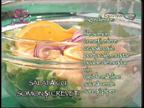 Euforia Cuisine / Salata cu somon si creveti